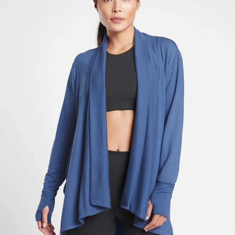Athleta Pranayama Wrap Cardigan - Medium - Blue